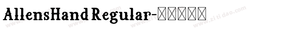 AllensHand Regular字体转换